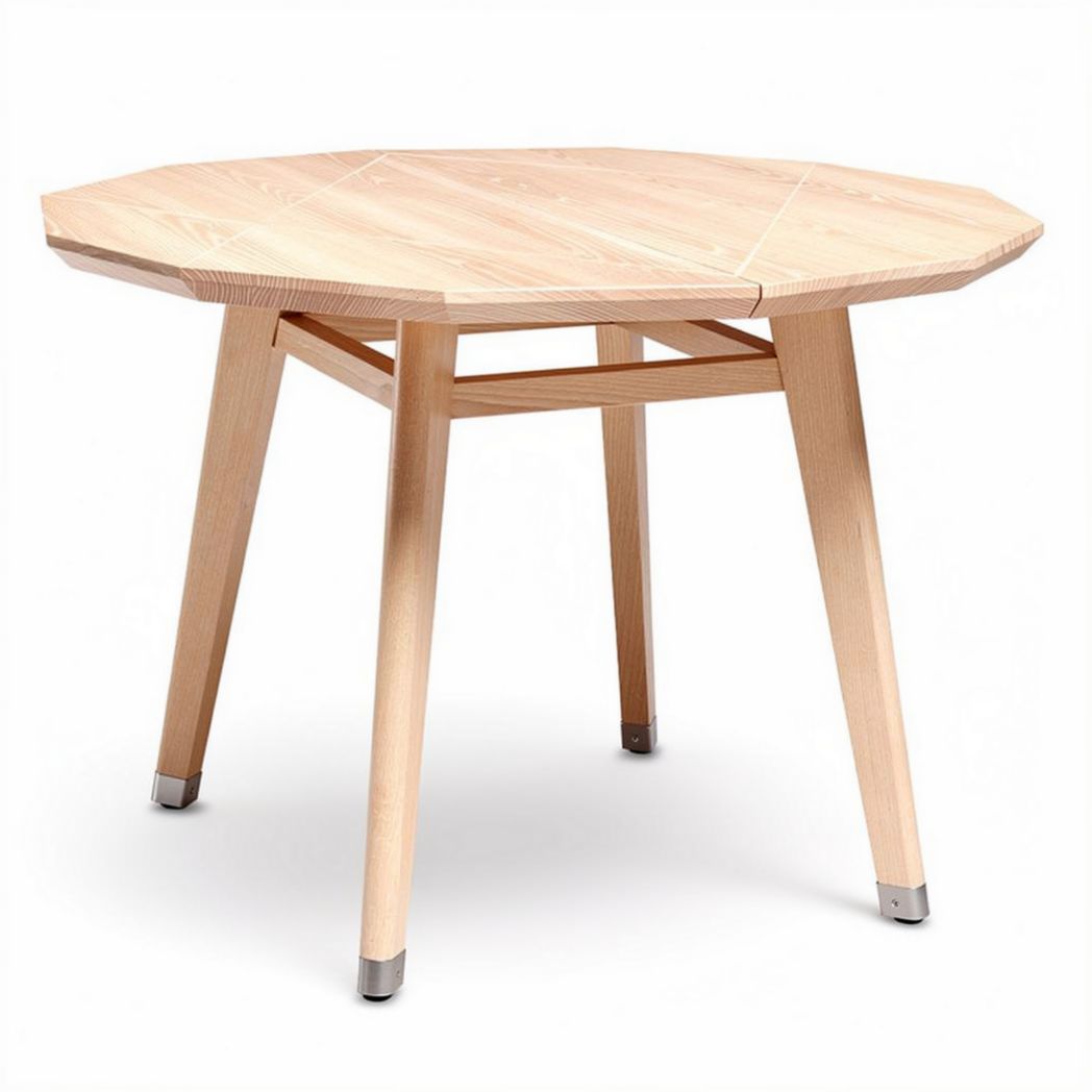 Tavolo ottagonale in legno chiaro dimensioni 80 x 80 x 75cm per uso domestico
