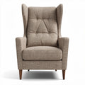 Poltrona reclinabile in tessuto beige con schienale alto 80 x 80 x 100cm
